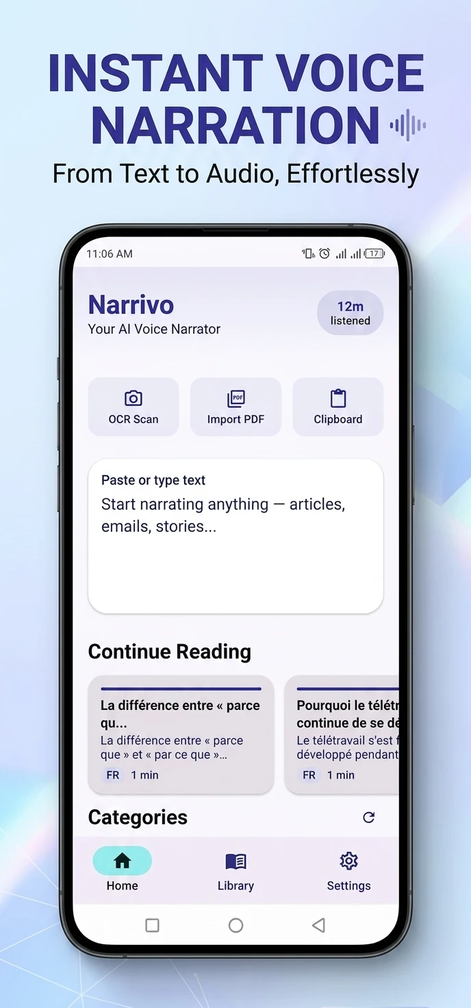 Narrivo - AI Text to Speech screenshot