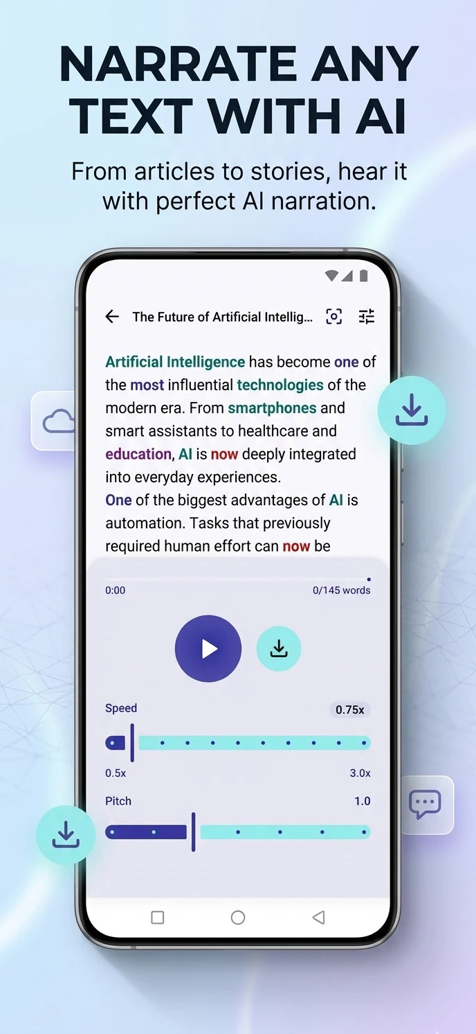 Narrivo - AI Text to Speech screenshot